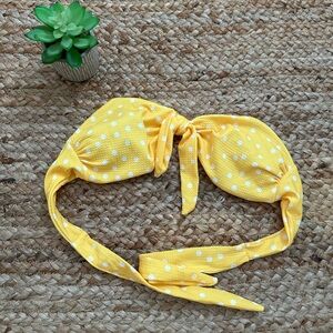Yellow Polka Dot Bikini Top